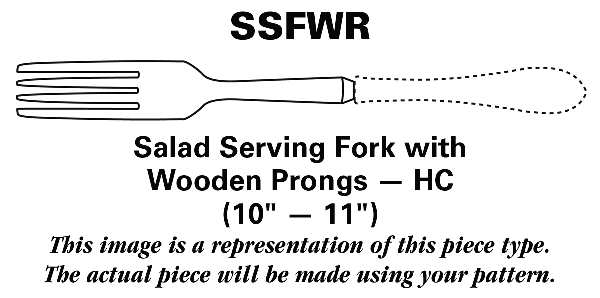 Knightsbridge (Stainless) Salad Serving Fork with Wooden Prongs HC