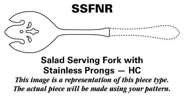 Bistro Cafe (Stainless) Salad Serving Fork with Stainless Prongs HC