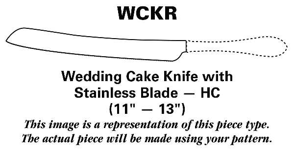 Regal (Dirigold, No Clover) Wedding Cake Knife with Stainless Blade HC