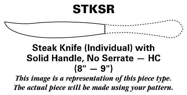 Regal (Dirigold, No Clover) Steak Knife Individual Solid No Serrate HC