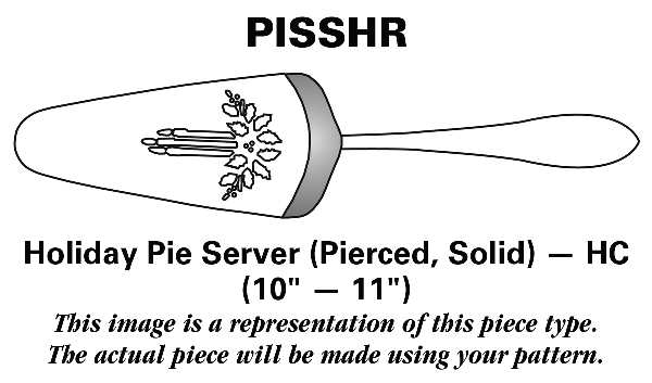 Lucerne (Stainless) Holiday Pie Server Pierced Solid HC