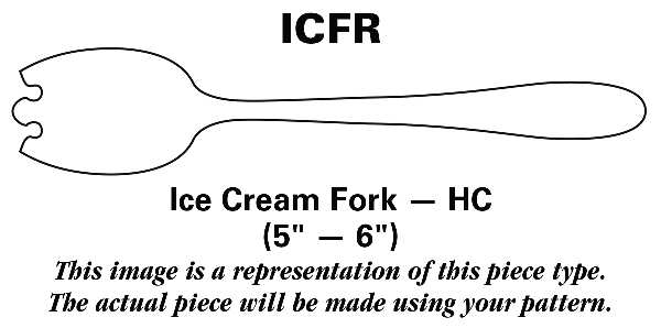 Round Hill (Stainless) Ice Cream Fork HC by Towle Silver