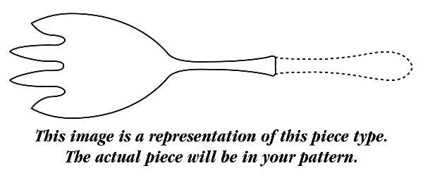 Coburg (Sterling) Salad Serving Fork with Stainless Prongs