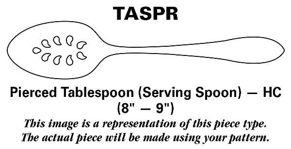 Queens (Sterling) Pierced Tablespoon (Serving Spoon) HC