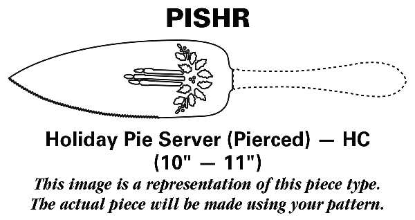 Tripoli II-Sand (Stainless) Pierced Holiday Pie Server Stainless Blade HC