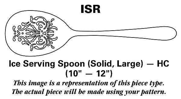 Crystal (Sterling, 1895, 1922) Ice Serving Spoon Solid Large HC
