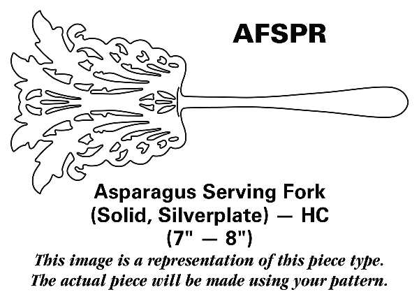 Regal (Dirigold, No Clover) Asparagus Serving Fork Solid Silverplate HC