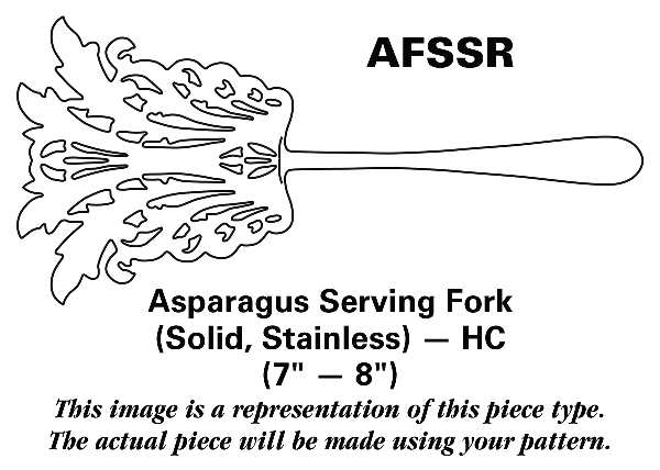 Axis Sand (Stainless) Asparagus Serving Fork Solid Stainless HC