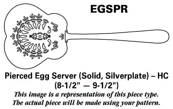 Regal (Dirigold, Clover Backstamp) Pierced Egg Server Solid Silverplate HC