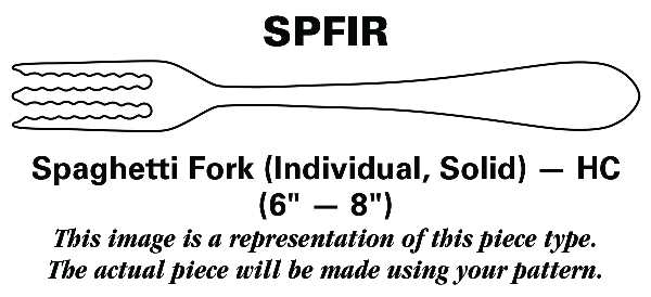 Bistro Cafe (Stainless) Individual Solid Spaghetti Fork Hc