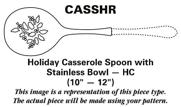 Regal (Dirigold, No Clover) Holiday Casserole Spoon-Stainless Bowl HC