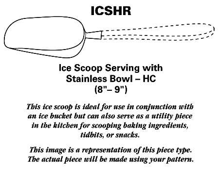 Saranac (Stainless) Ice Scoop Serving with Stainless Bowl HC