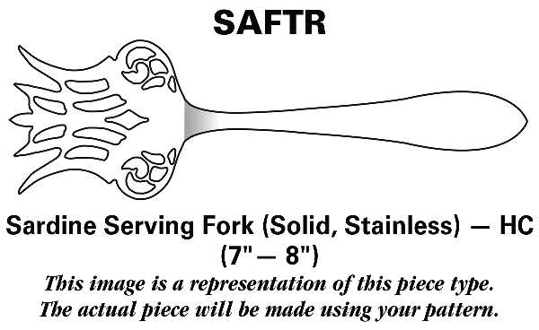 Bistro Cafe (Stainless) Sardine Fork Serving Solid Stainless HC