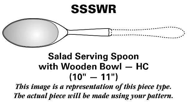 Knightsbridge (Stainless) Salad Serving Spoon with Wooden Bowl HC