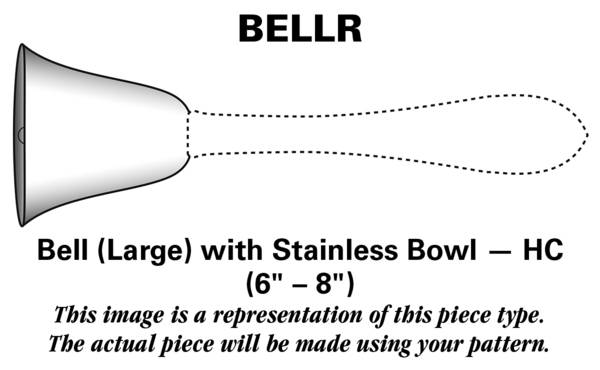 Charlotte (Stainless) Bell Large with Stainless Bowl HC