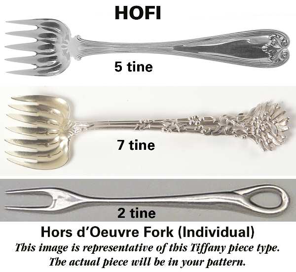 St. James (Sterling, 1898, No Monograms) Individual Hors d'Oeuvres Fork