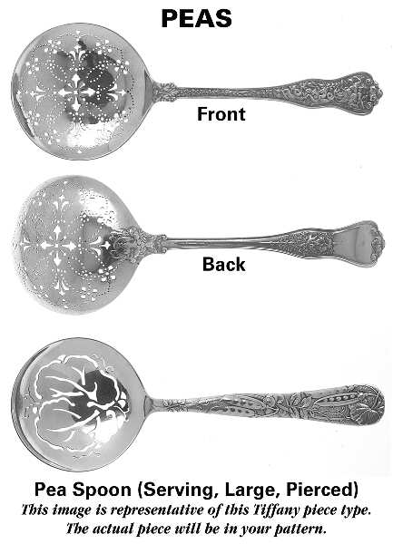 Hamilton (Sterling, 1938, No Monos) Large Pierced Pea Serving Spoon