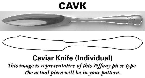 Clinton (Sterling, "L"-No Stamp) Individual Caviar Knife