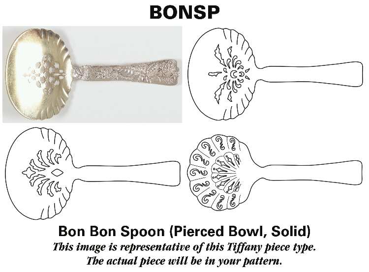 Richelieu (Sterling, 1892, No Monograms) Solid Bon Bon Spoon with Pierced Bowl