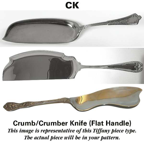 Clinton (Sterling, "L"-No Stamp) Large Flat Handle Crumb Knife/Crumber