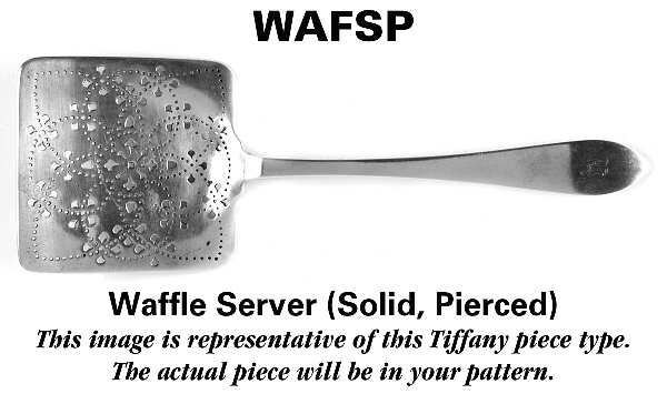 Clinton (Sterling, "L"-No Stamp) Solid Pierced Waffle Server
