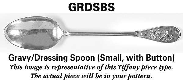Clinton (Sterling, "L"-No Stamp) Gravy Dressing Spoon Small with Buttom