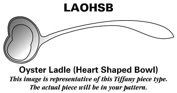 Palm (Sterling, 1871) Oyster Ladle with Heart Shape Bowl