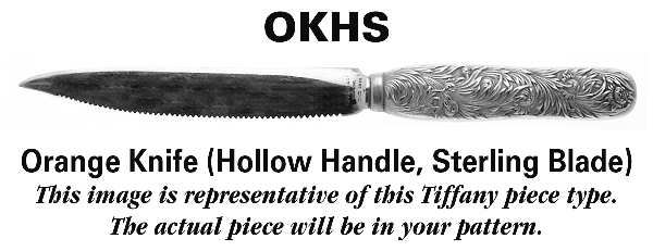 Persian Gold (Strl, 1872, Gold Vermeil) Orange Knife Hollow Handle Sterling Blade