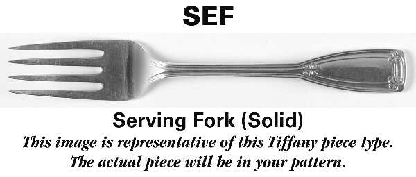 Marquise (Sterling, 1902, No Monograms) Solid Serving Fork