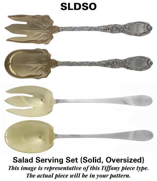 Clinton (Sterling, 1912, M-T-C Stamp) Solid Oversized Serving Salad Set