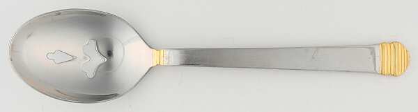 RGL21 (Stainless-Gold Accent) Pierced Tablespoon (Serving Spoon)