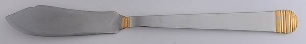 RGL21 (Stainless-Gold Accent) Flat Handle Master Butter Knife