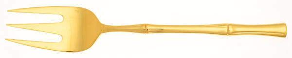Bamboo d'Oro (Gold Electroplate) Solid Serving Fork