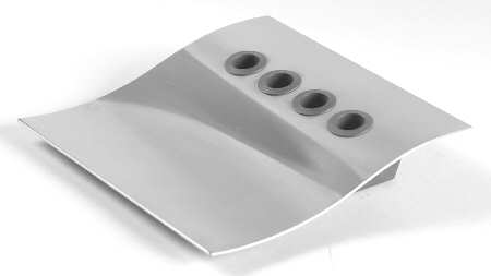 Wave (Stainless, Hollowware) Pen Holder by Royal Copenhagen