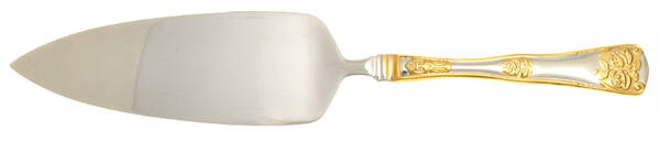 Old Country Roses (Stnls, Gold Acct) Pie Server with Serrated Stainless Blade HC