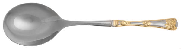 Old Country Roses (Stnls, Gold Acct) Casserole Spoon with Smooth Stainless Bowl HC
