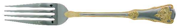 Old Country Roses (Stnls, Gold Acct) Fork