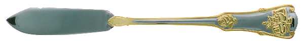 Old Country Roses (Stnls, Gold Acct) Flat Handle Master Butter Knife