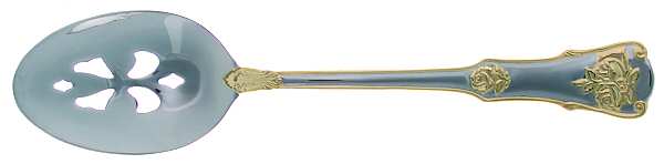Old Country Roses (Stnls, Gold Acct) Pierced Tablespoon (Serving Spoon)