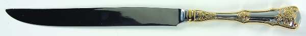 Old Country Roses (Stnls, Gold Acct) Large Stainless Blade Roast Carving Knife