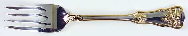 Old Country Roses (Stnls, Gold Acct) Dessert Fork