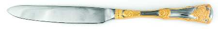 Old Country Roses (Stnls, Gold Acct) Cake Knife with Stainless Blade