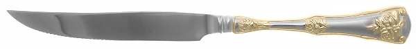 Old Country Roses (Stnls, Gold Acct) Individual Steak Knife Hollow Handle