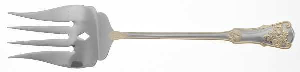 Old Country Roses (Stnls, Gold Acct) Solid Salad Serving Fork