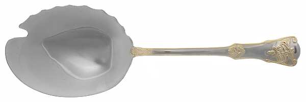 Old Country Roses (Stnls, Gold Acct) Solid Shell Casserole Spoon
