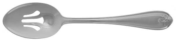 Ribbon Crest (Stainless) Pierced Tablespoon (Serving Spoon) by Reed & Barton