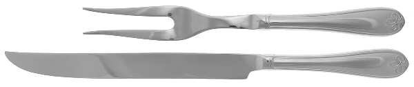 Ribbon Crest (Stainless) Large 2-Piece Roast Carving Set w/Stainless Blade