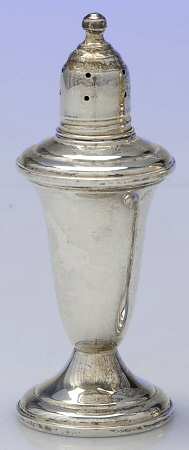 46 (Sterling, Hollowware) Weighted Pepper Shaker