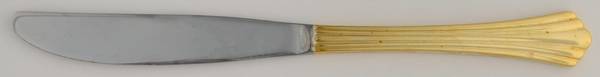 RGL24 (Gold Electroplate) Modern Solid Knife by Royal Gallery