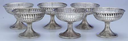 H116 (Sterling, Hollowware) Oyster Cocktail No Liner - Set of 6 by Roger Williams